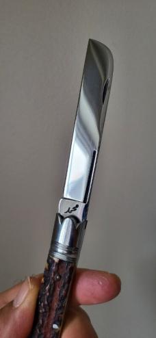 4 1/2"  Custom Handmade Bird's Head Bolster Knife, Hammer forged