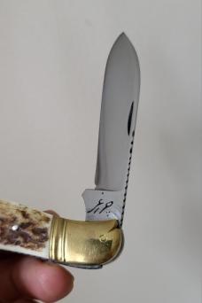 4 5/8" Double Bird's Head Bolsters, Swell Center Half Congress, Nice Stag, File work