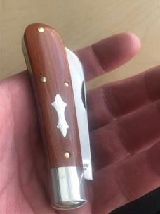 Great Eastern Cutlery Tidioute 933124 Natural Linen Micarta Rams Foot