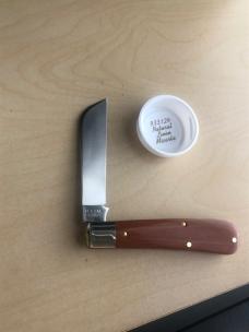 Great Eastern Cutlery Tidioute 933124 Natural Linen Micarta Rams Foot