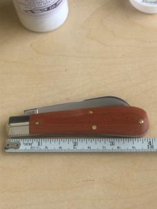 Great Eastern Cutlery Tidioute 933124 Natural Linen Micarta Rams Foot