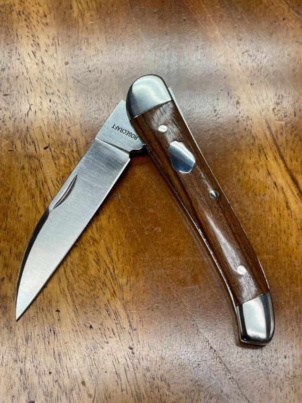 French Broad Jack Knife with Wharncliffe Blade in Rosewood covers