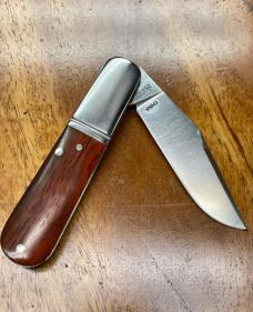 Rosecraft Blades Otter Creek Barlow w/ Traditional Clip Point blade and Yellow Sandalwood covers