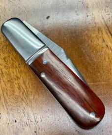 Rosecraft Blades Otter Creek Barlow w/ Traditional Clip Point blade and Yellow Sandalwood covers