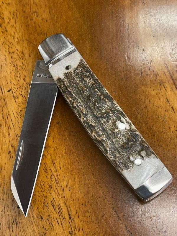 Rosecraft Sweetwater Creek Senator knife with Lambsfoot Blade and Stag Covers