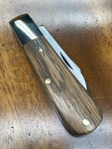 A Wright & Son 2-Blade Barlow with Clip/Pen blades and Whiskey Oak Barrel Covers