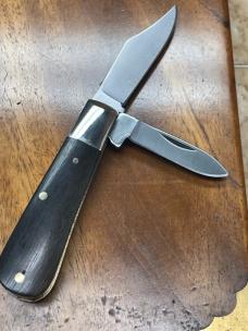 A Wright & Son 2-Blade Barlow with Clip Point and Pen blades and Ebony Covers