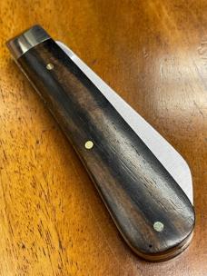 A Wright & Son Large Lambsfoot knife with Lambsfoot blade and Ebony covers