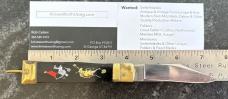 Rare Black Scale Bullfighter Lever Lock Switchblade Knife, Japan