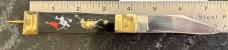 Rare Black Scale Bullfighter Lever Lock Switchblade Knife, Japan