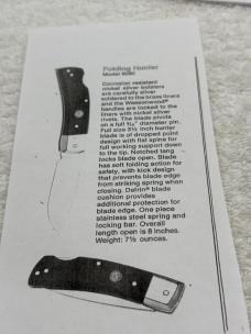 Vintage Smith & Wesson Model 6060 Folding Hunter 1 Blade Lock Back Made In USA