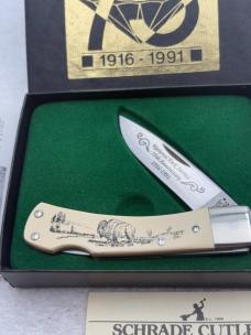 Schrade Cutlery 1991 National Park Service 75th Anniversary Commemorative Knife Made In USA