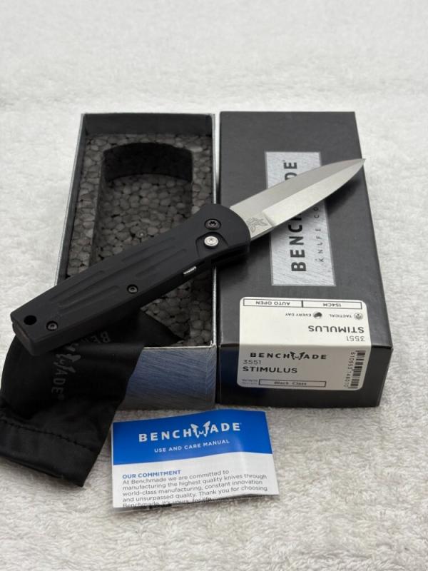 Benchmade 3551 Stimulus Push Button Automatic Knife With Integrated Safety Discontinued Benchmade 3551 Stimulus Push Button Automatic Knife With Integrated Safety Discontinued