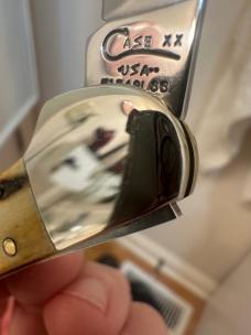 1997 Case XX LargeCopper Lock w/Stag Handles. Has the long tail C stamp w/1000 made(see pics 4 info)