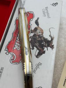 Vintage Winchester 1998 Trade Mark 10034-S Med Stag Handle Toothpick Knife New In Box 