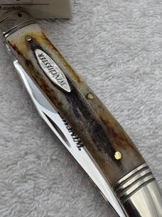 Vintage Winchester 1998 Trade Mark 10034-S Med Stag Handle Toothpick Knife New In Box 