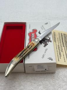 Vintage Winchester 1998 Trade Mark 10034-S Med Stag Handle Toothpick Knife New In Box 