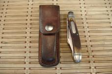 SCHRADE OLD TIMER 858 LUMBERJACK U.S.A. MADE VINTAGE TRIPLE BLADE STOCKMAN FOLDING USED POCKET KNIFE