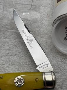 Great Eastern Cutlery Northfield UN-X-LD #81 Yellow Rose Bone Muskrat NIB USA