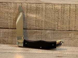 Schrade 125OT Folding Hunting Knife with Black Micarta Handles