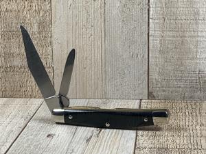 Schrade 33OT Middleman Jack Knife with Black Canvas Micarta Handles