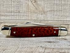 Schrade Model 858 Lumberjack Stockman Knife with Stabilized Snakewood Handles
