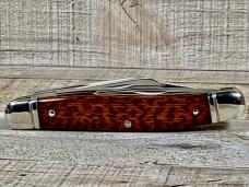 Schrade Model 858 Lumberjack Stockman Knife with Stabilized Snakewood Handles