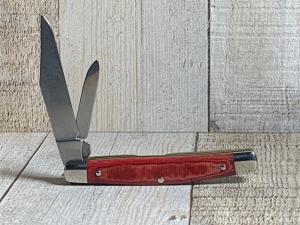 Schrade 33OT Middleman Jack Knife with Red Linen Micarta Handles