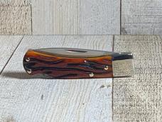 Schrade 3OT Bearhead Lockback Knife with Amber Wormgroove Bone Handles