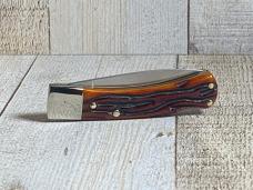 Schrade 3OT Bearhead Lockback Knife with Amber Wormgroove Bone Handles