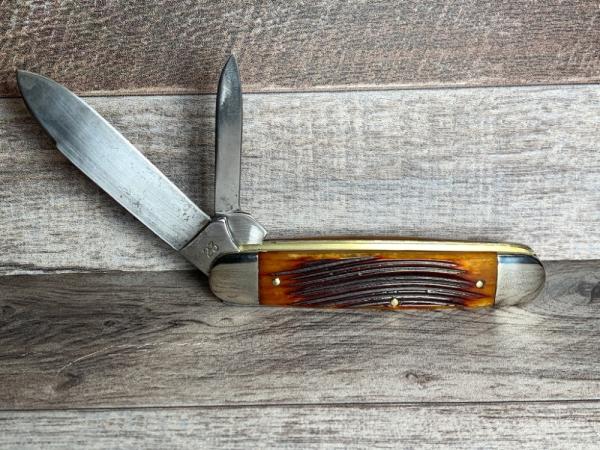 Camillus 23 Equal End Jack (Short Line Model) with Amber Winterbottom Bone Handles