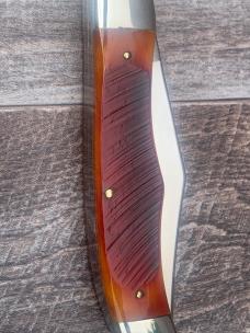 Schrade 25OT with Amber Sawcut Bone Handles