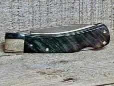 Schrade 5OT Bruin Lockback Knife with Dyed, Stabilized, Buckeye Burl Wood Handles