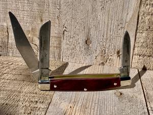 Schrade 34OT Middleman Jack with Smooth Dark Brown Bone Handles