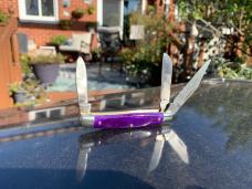 Schrade 34OT Middleman Jack with Smooth Purple Bone Handles