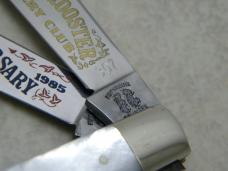 Fightn Rooster Germany Pearl Trapper Knife 1985 Tenth Anniversary Fight'n Rooster Collectors Club