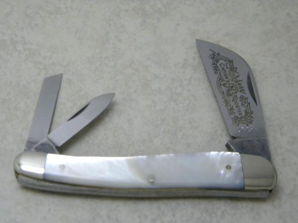 Fightn Rooster Germany Pearl "The Captain's Rooster" Cotton Sampler Whittler Knife 