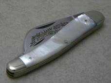 Fightn Rooster Germany Pearl "The Captain's Rooster" Cotton Sampler Whittler Knife 