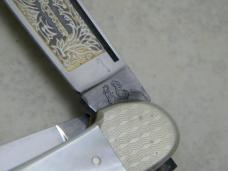 Fightn Rooster Germany Pearl "The Captain's Rooster" 3 Blade Canoe Knife 