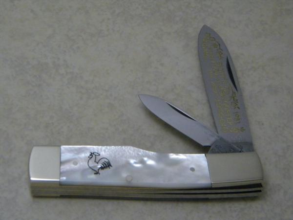 Fightn Rooster Germany Pearl Gunstock Jack Knife 1981 International 1 of 600