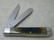 Case XX USA 3 Dot 1997 Green Bone 6254 Trapper Knife