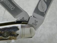 Hen and Rooster Bertram Cutlery Solingen Germany 1997 Stag 213-DS Sowbelly Tobacco Stockman Knife
