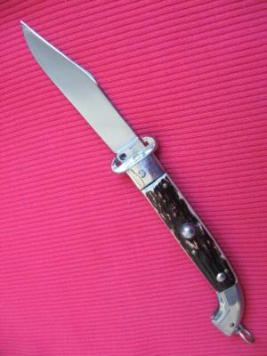 Vintage RARE MODEL Italian Shell Puller Switchblade Knife