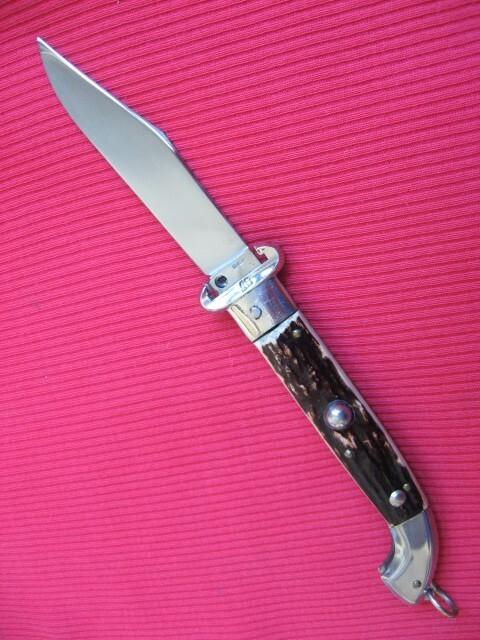 Vintage RARE MODEL Italian Shell Puller Switchblade Knife