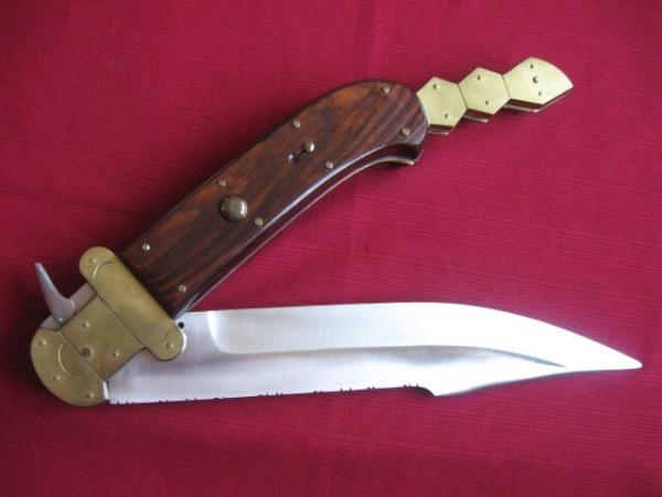 RARE Giant CAMPOLIN Italian DISPLAY Fulcrum Release Switchblade Knife
