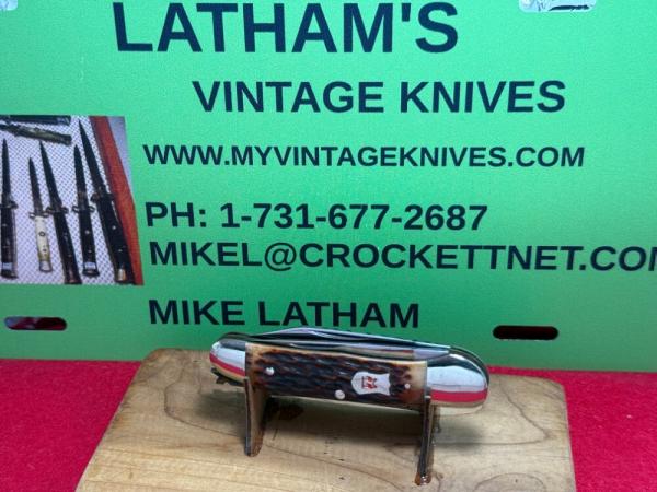 KISSING CRANE GERMANY ROBI KLAAS 1978 SMALL COPPERHEAD 3029 BONE HANDLES