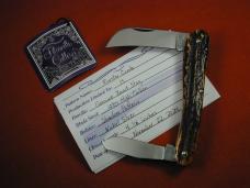 Titusville Cutlery Burnt Stag Shadow Pattern Rooster Comb Farmer Knife Rare 1 of 15 COA 2024 USA
