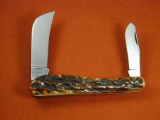 Titusville Cutlery Burnt Stag Shadow Pattern Rooster Comb Farmer Knife Rare 1 of 15 COA 2024 USA