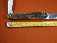 Titusville Cutlery Burnt Stag Shadow Pattern Rooster Comb Farmer Knife Rare 1 of 15 COA 2024 USA