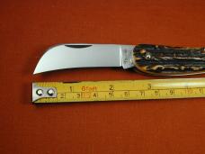 Titusville Cutlery Burnt Stag Shadow Pattern Rooster Comb Farmer Knife Rare 1 of 15 COA 2024 USA
